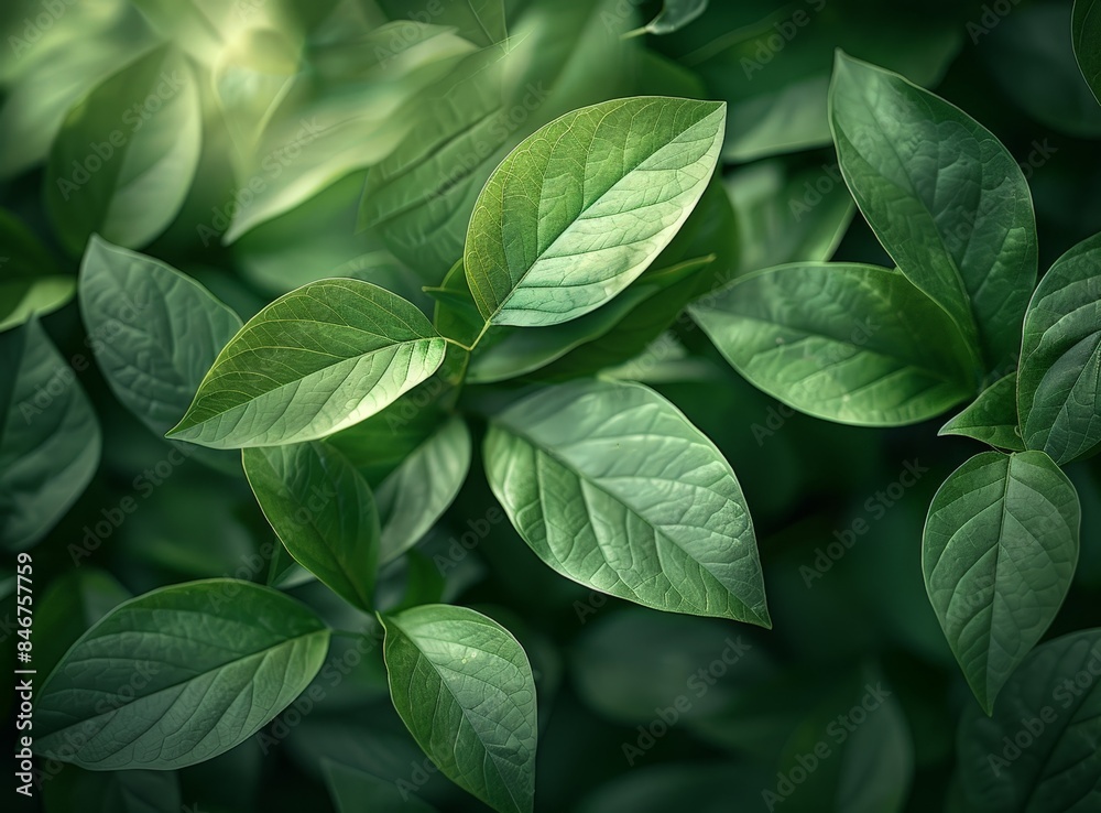 Green Leaves: A Close-Up of Nature's Beauty Green Leaves: A Close-Up of Nature's Beauty
