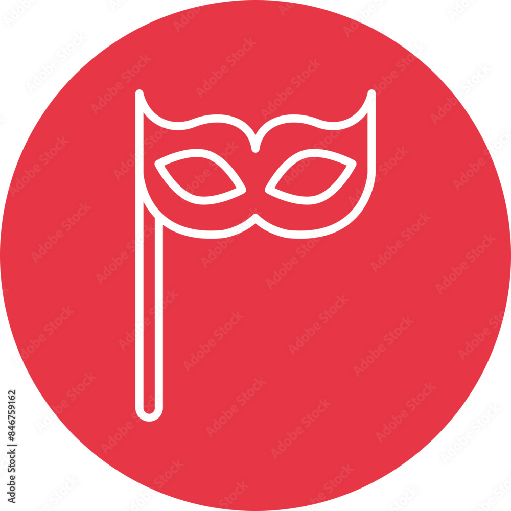 Carnival Mask line circle icon Carnival Mask line circle icon