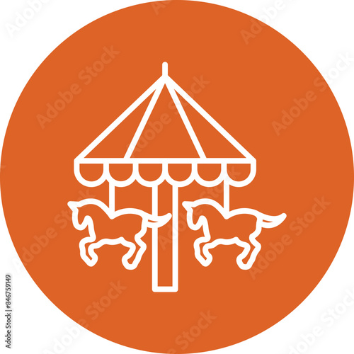  Carousel line circle icon