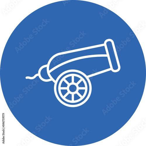 Принти на полотні Cannon line circle icon