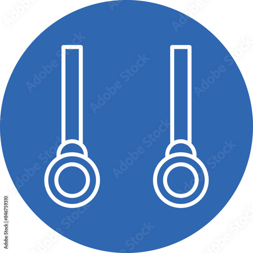 Acrobat line circle icon