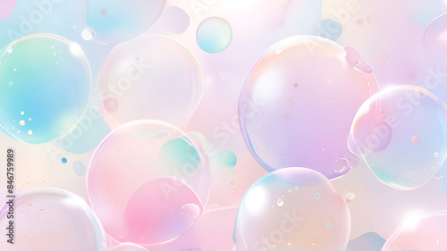 pastel pink and blue bubbles background