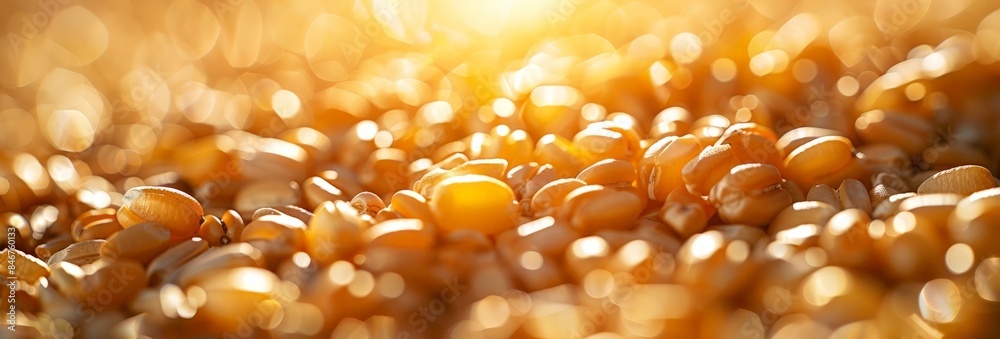 A close up of yellow popcorn kernels A close up of yellow popcorn kernels