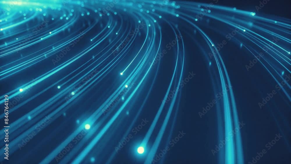 Fiber Optic Cables - Global Data Transfer Background.