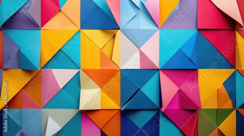 Colorful background with geometric pattern seamlessly integrated