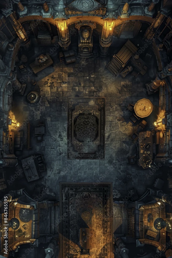 DnD Battlemap Petrification Parlor - Room adorned with vines and flowers. DnD Battlemap Petrification Parlor - Room adorned with vines and flowers.