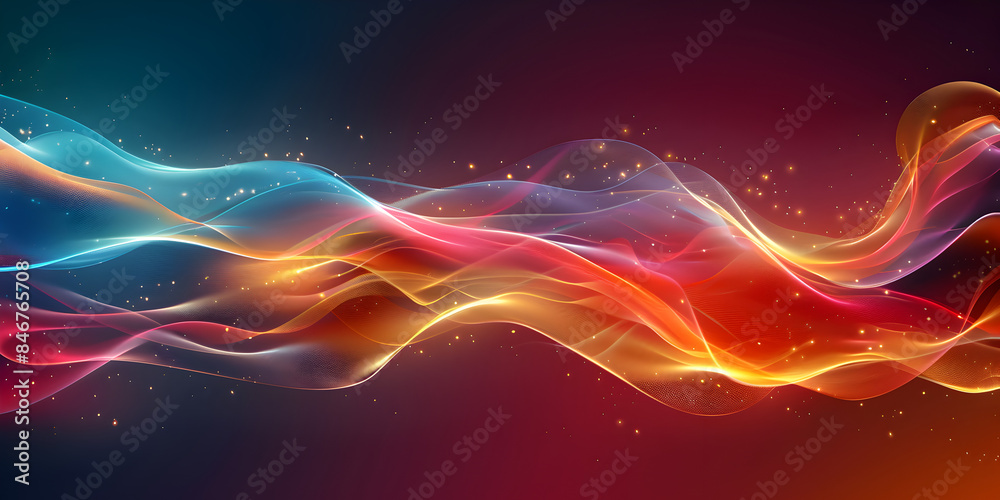 Obraz premium Abstract 3d digital background, lines, perspective, speed, for tech, data, audio, graphics