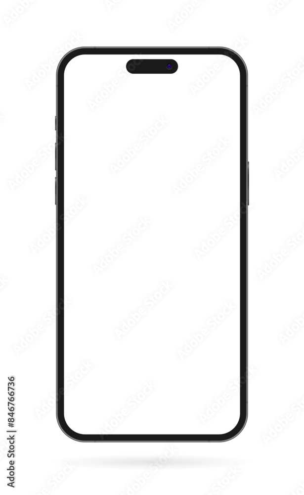 Realistic mockup of modern smartphone isolated on white background Realistic mockup of modern smartphone isolated on white background
