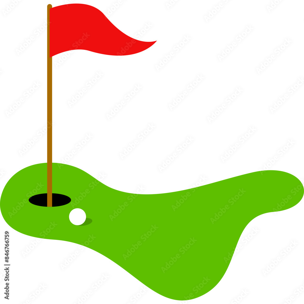 Golf Hole With Flag Golf Hole With Flag