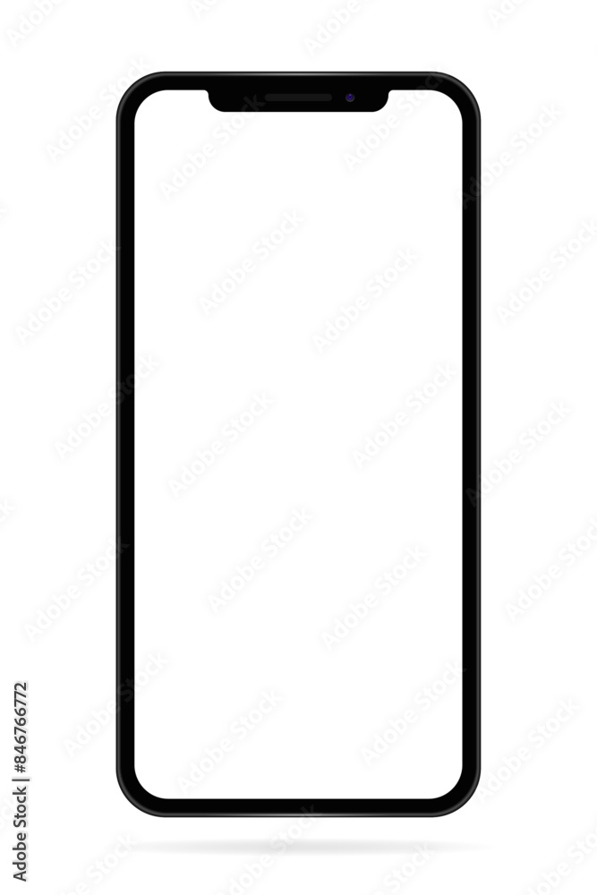 Realistic smartphone mockup Isolated on white Realistic smartphone mockup Isolated on white