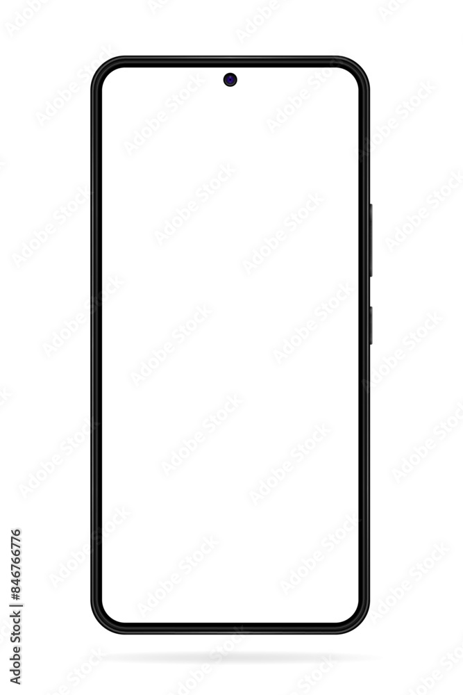 Realistic mockup smartphone isolated on white background Realistic mockup smartphone isolated on white background