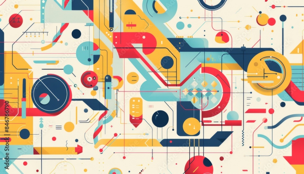 simple flat illustration business line pattern simple flat illustration business line pattern