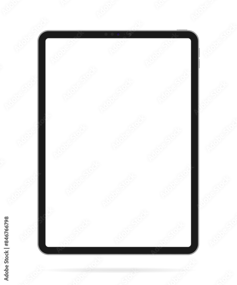 Realistic mockup of modern tablet isolated on white background Realistic mockup of modern tablet isolated on white background