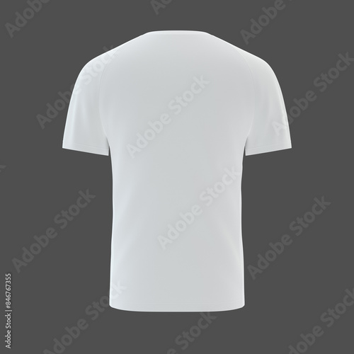 Male blank t-shirt template, natural shape on invisible mannequin, for your design print mockup