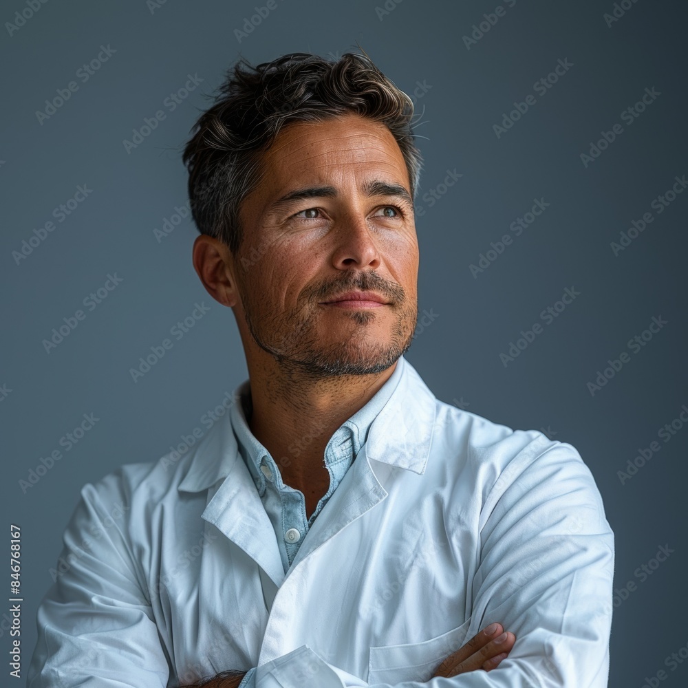 Pharmacist in White Coat with Arms Crossed Pharmacist in White Coat with Arms Crossed