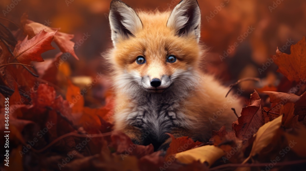 Obraz premium red fox cub