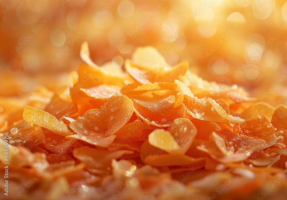 High Quality Orange Zest on Blurred Background