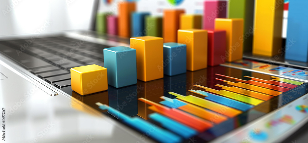 graphs charts business analytics assessment, concept insight colorful graphs charts business analytics assessment, concept insight colorful