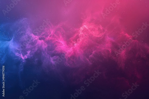 A purple and blue background with stars and a pink line