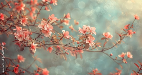 The flowers are pink.