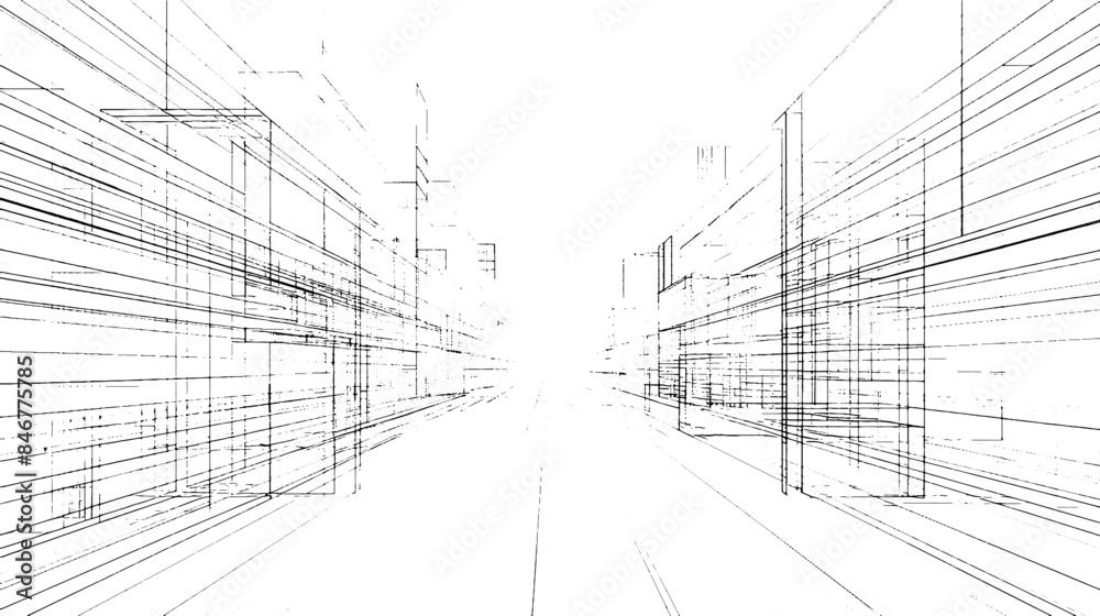 Distressed sketch of building with dust on isolated background. Architectural sketch of a house. linear sketch modern building on light gray background Distressed sketch of building with dust on isolated background. Architectural sketch of a house. linear sketch modern building on light gray background