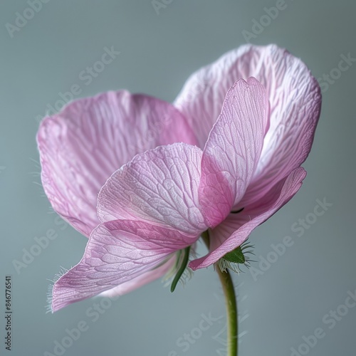 Two beautiful pink flowers in full bloom"