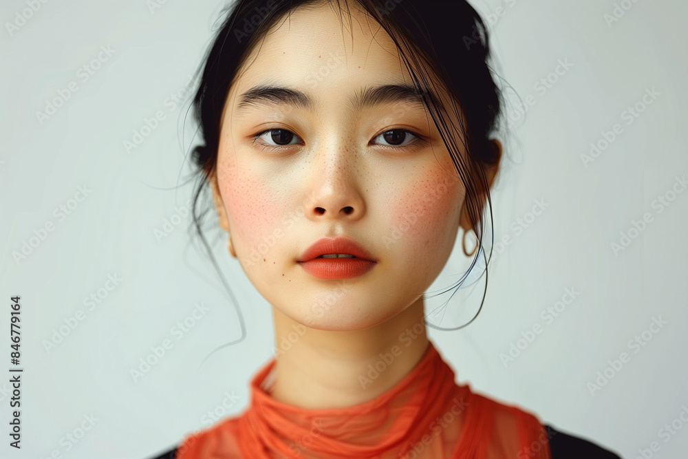 beautiful, cute woman, model, take care of her nails, beauty, white backdrop, portrait of looking straight into the camera, white bright background beautiful, cute woman, model, take care of her nails, beauty, white backdrop, portrait of looking straight into the camera, white bright background