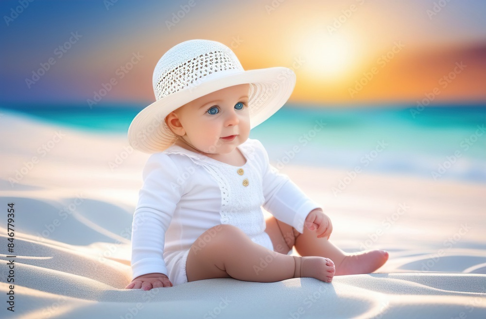 Baby girl on the beach Baby girl on the beach