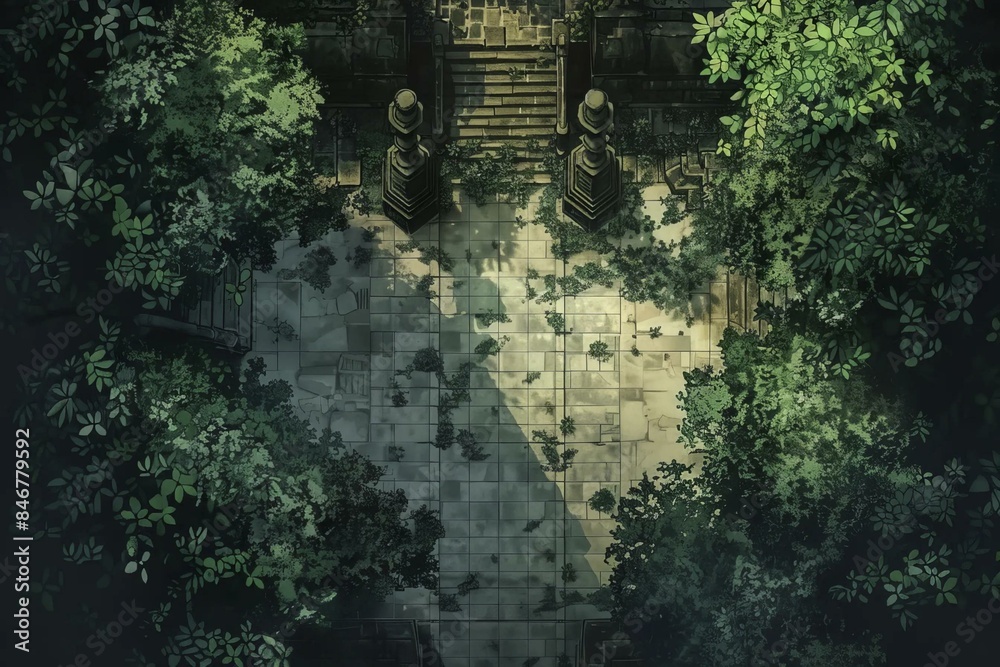 DnD Battlemap Shadow Corridor Battlemap - A mysterious maze filled with danger. DnD Battlemap Shadow Corridor Battlemap - A mysterious maze filled with danger.