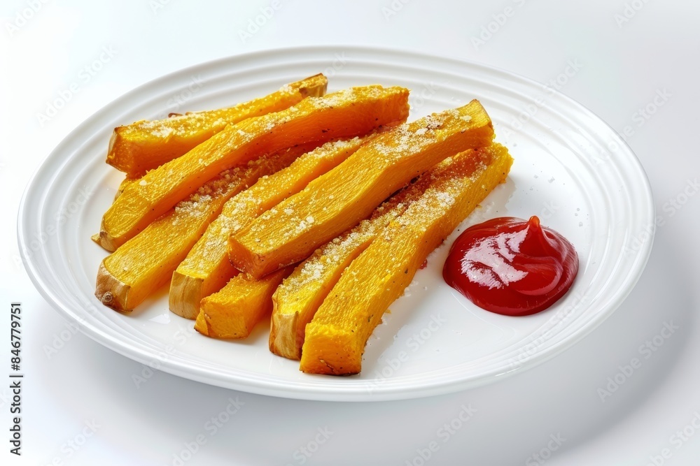 Mouthwatering Butternut Squash Fries on Elegant Plate Mouthwatering Butternut Squash Fries on Elegant Plate
