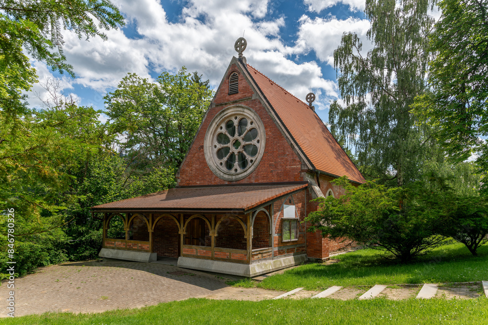 Mariánské Lázně (Marienbad) - Anglican Christ church (chapel) - great famous Bohemian spa town in the west part of the Czech Republic (region Karlovy Vary).