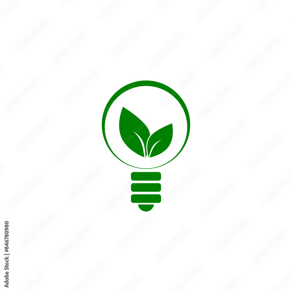 Green energy icon isolated on white background Green energy icon isolated on white background
