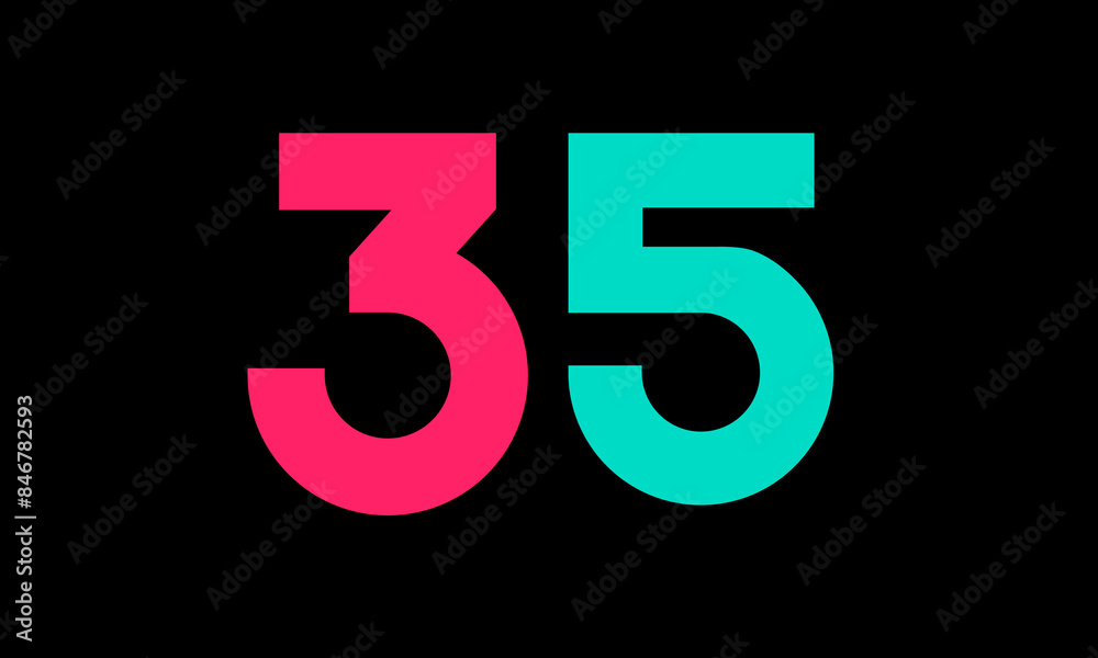 Number Colorful New Trend Modern Logo Number Colorful New Trend Modern Logo