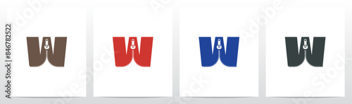 Zipper On Letter Initial Logo Design W