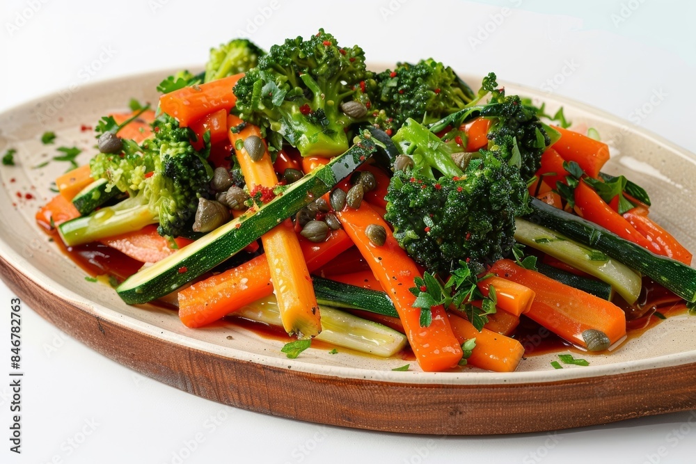 Mediterranean-Inspired Vegetable Toss with Bagna Cauda Dressing Mediterranean-Inspired Vegetable Toss with Bagna Cauda Dressing