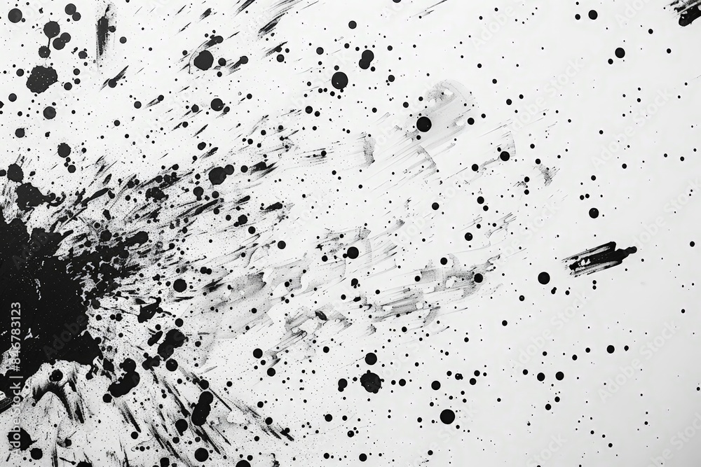 Black and White Spatter Art Black and White Spatter Art