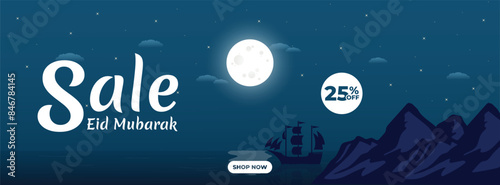 Eid sale offer social media post design banner