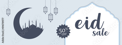 Eid sale offer social media post design banner
