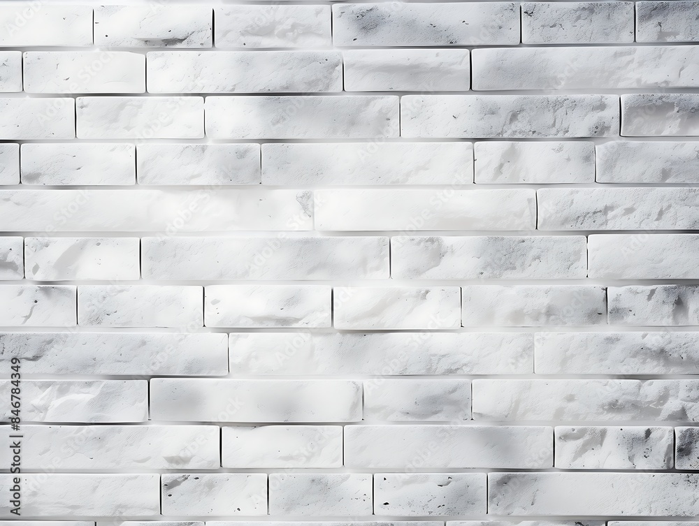 Fototapeta premium A white brick wall with a shadow