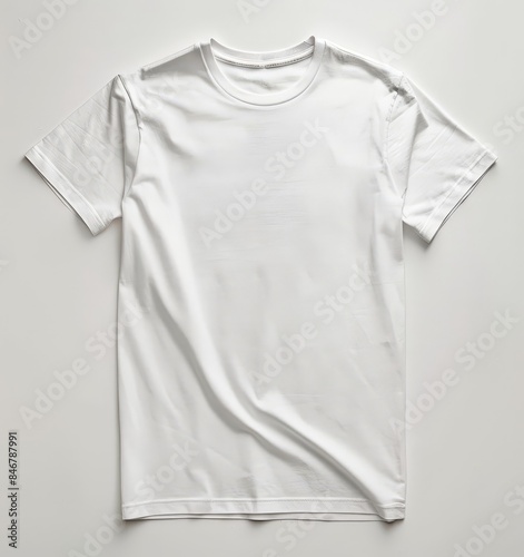 Basic White T-Shirt on a white background © Riya