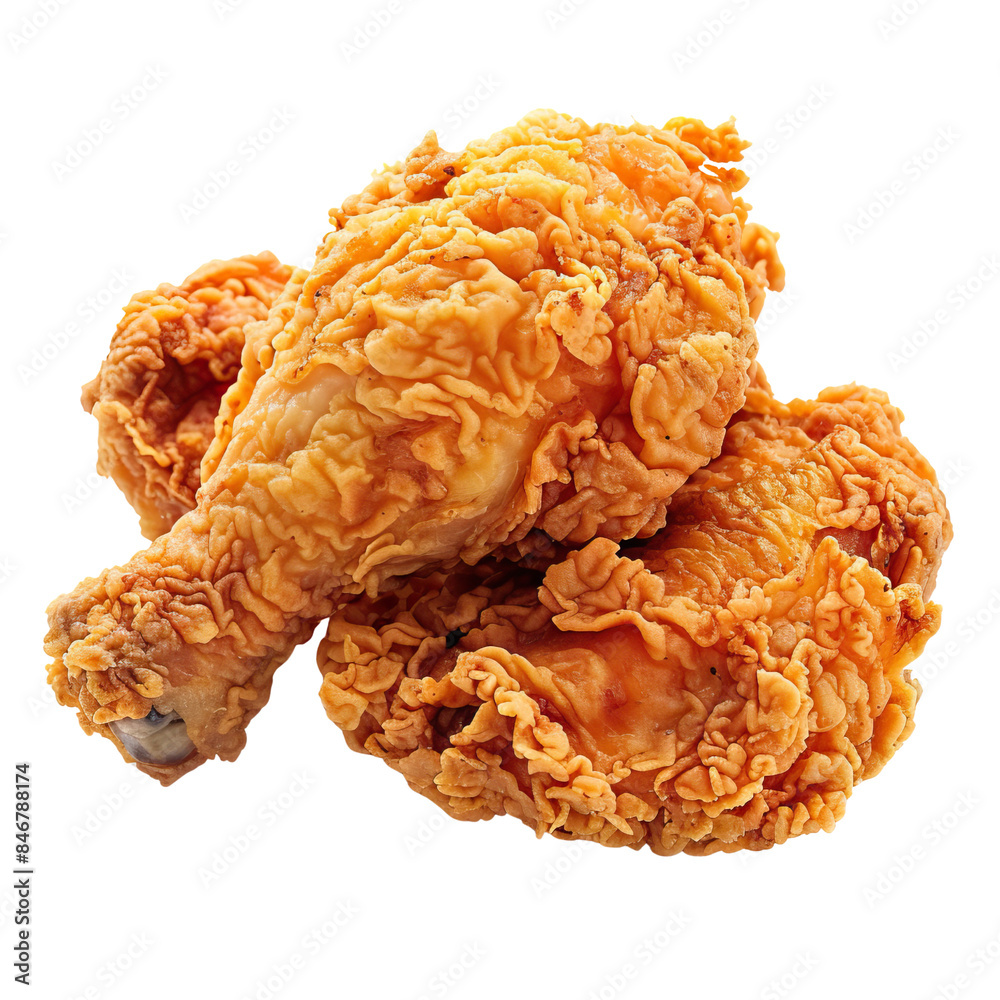 fried chicken isolated on the white background fried chicken isolated on the white background