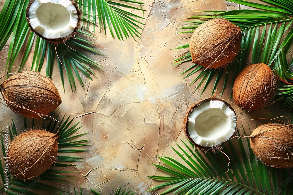 Coconut summer scenery. Coconut summer scenery.