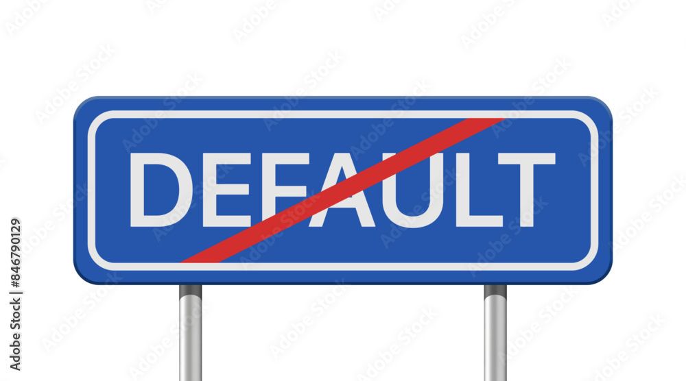 Road sign symbolizing the end of default Road sign symbolizing the end of default