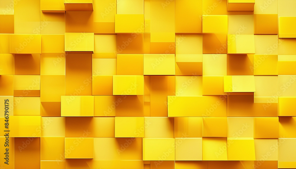 Geometric pattern of overlapping yellow rectangles creating a modern and sophisticated abstract background Geometric pattern of overlapping yellow rectangles creating a modern and sophisticated abstract background