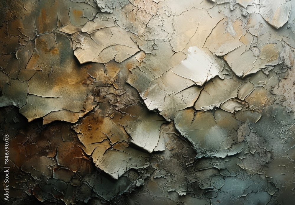 Cracked Concrete Wall: A close-up of a textured surface