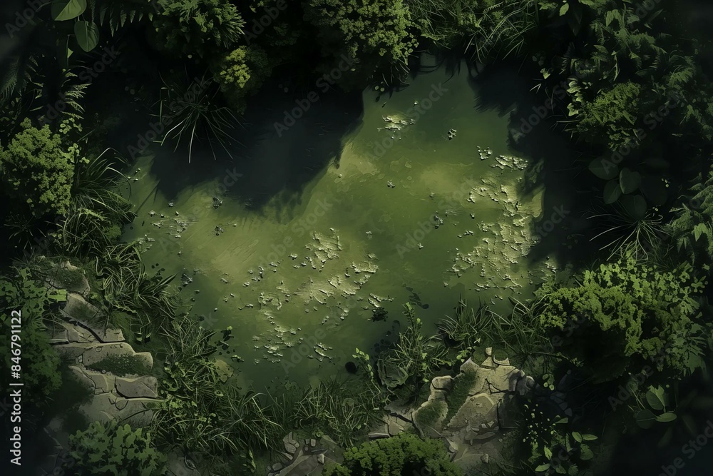 DnD Battlemap Toxic Swamp Battlemap - Detailed and immersive map for ...