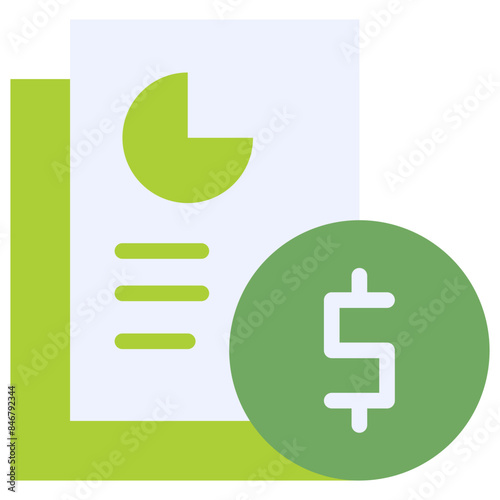 financial statements flat icon