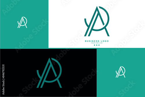 AP, PA, A, P, Abstract Letters Logo Monogram