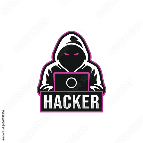 Hacker logo vector. EPS 10 editable vector