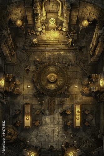 DnD Battlemap Treasure Room of the Golden Goblin